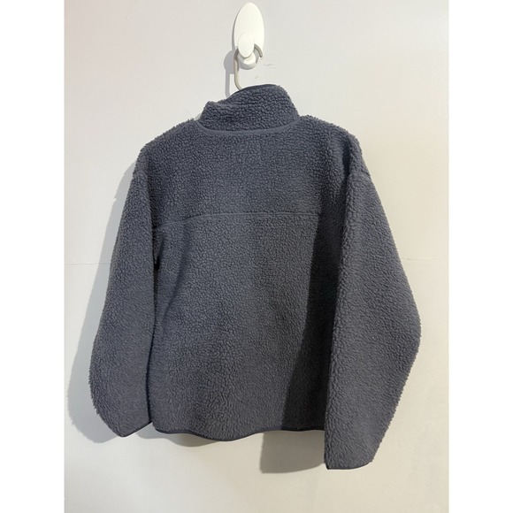 Eddie Bauer Sherpa Fleece Jacket Womens S Navy Blue Full Zip Lined Outdoor Cozy - Picture 4 of 5